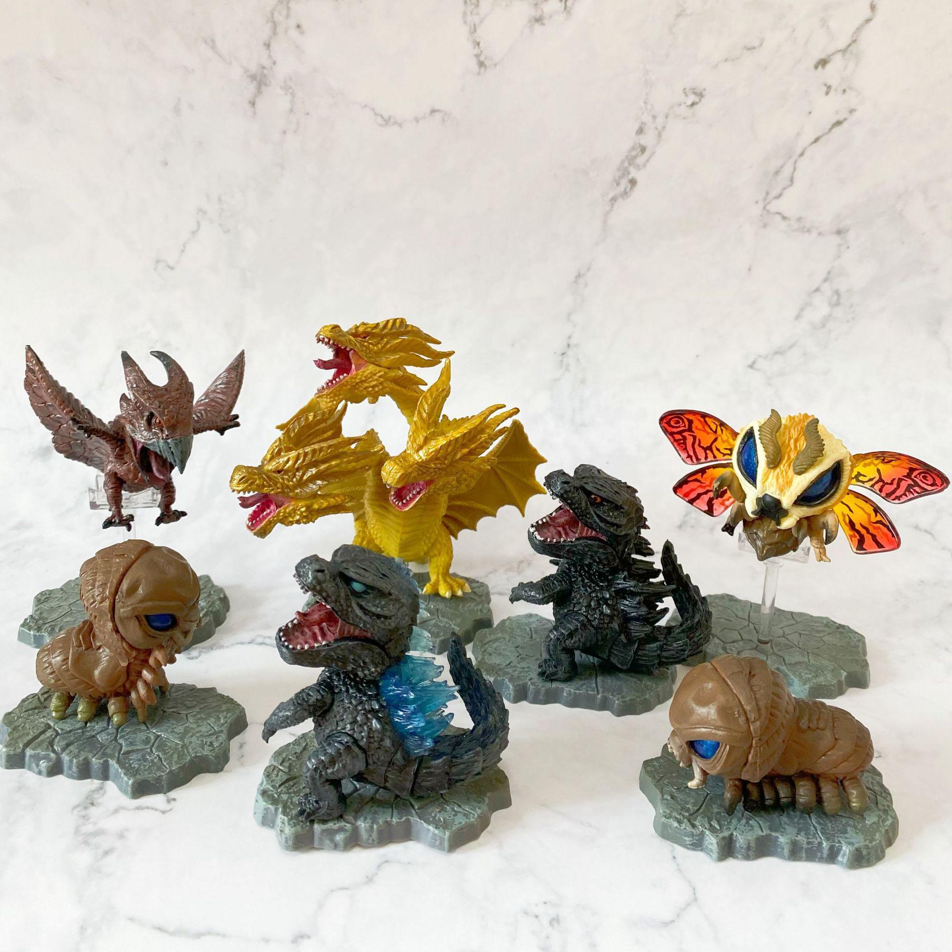Godzilla Monster Figures: Rodan & Ghidorah Q Version - 7 Styles for Kids Gifts & Decor