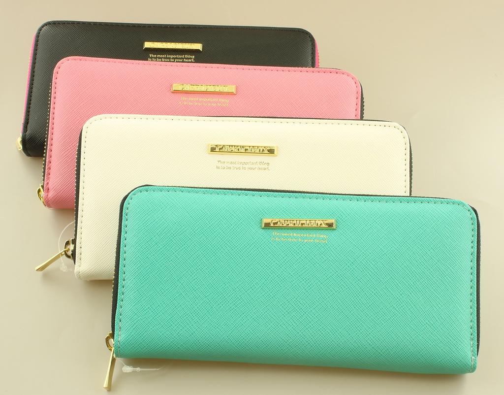 Aldi Caprice Long Wallet, Pink/Black