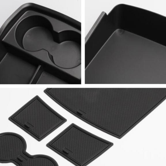 Armrest Storage Box Under Center Console Organizer Container Tray Shelves For Kia For EV9  Car Interior Accessories Black