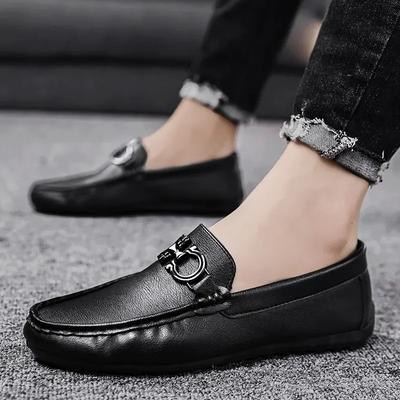 High Quality Leather Loafers Men Casual Shoes Moccasins Slip On Men's Flats Fashion Men Boat Shoes Male Driving Shoes Hombre