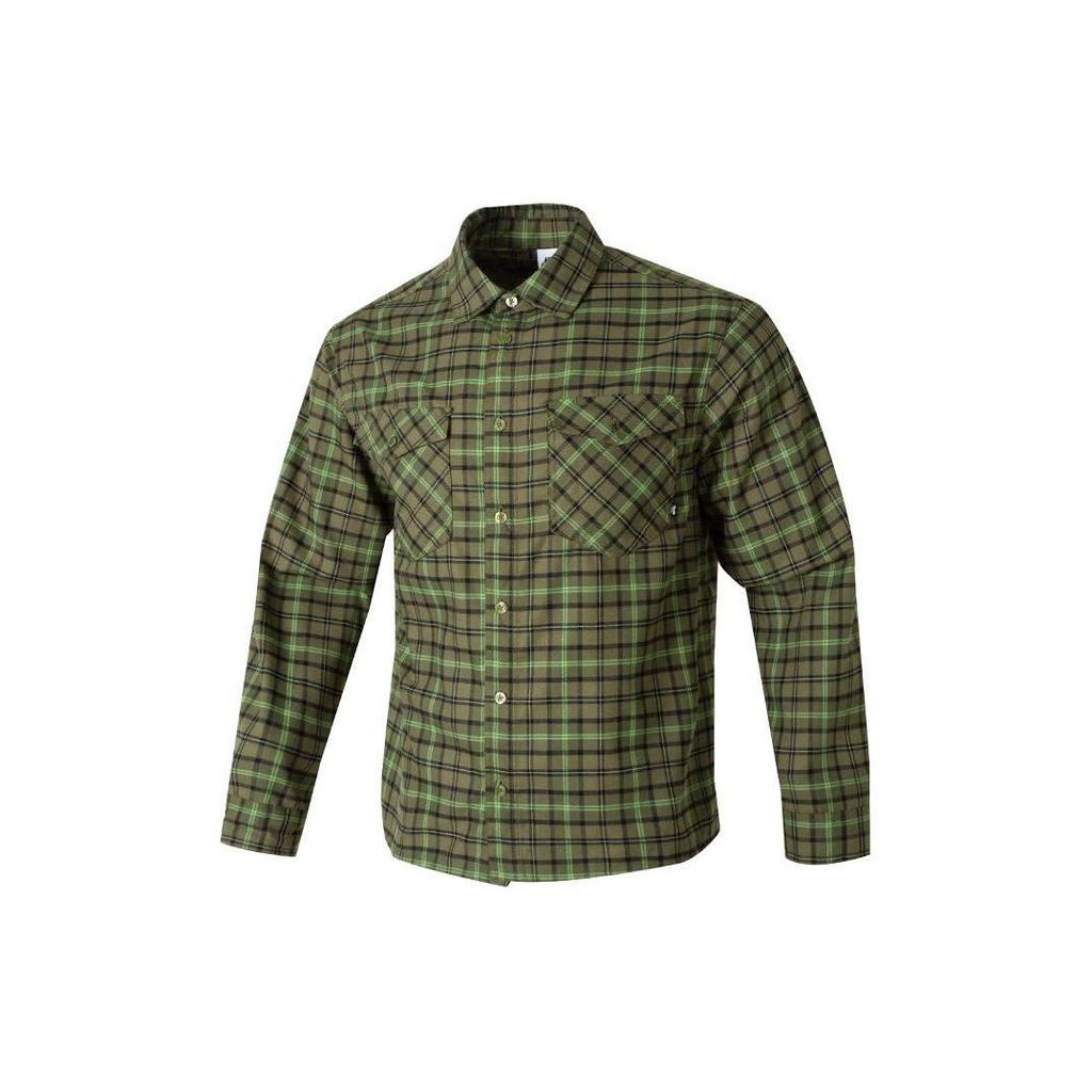 Nike SS24 Checkered Running Fitness Training Outdoor Fashion Casual Breathable Long Sleeve Shirt Men Shirts Green FN2568-222