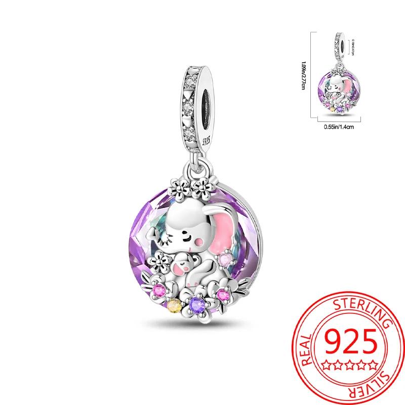 

Special Mother s Day Charm Bead Components Copper Metal Thanks & Forever Love Mon Pink Heart-shaped Bead Components Compatible With Authentic