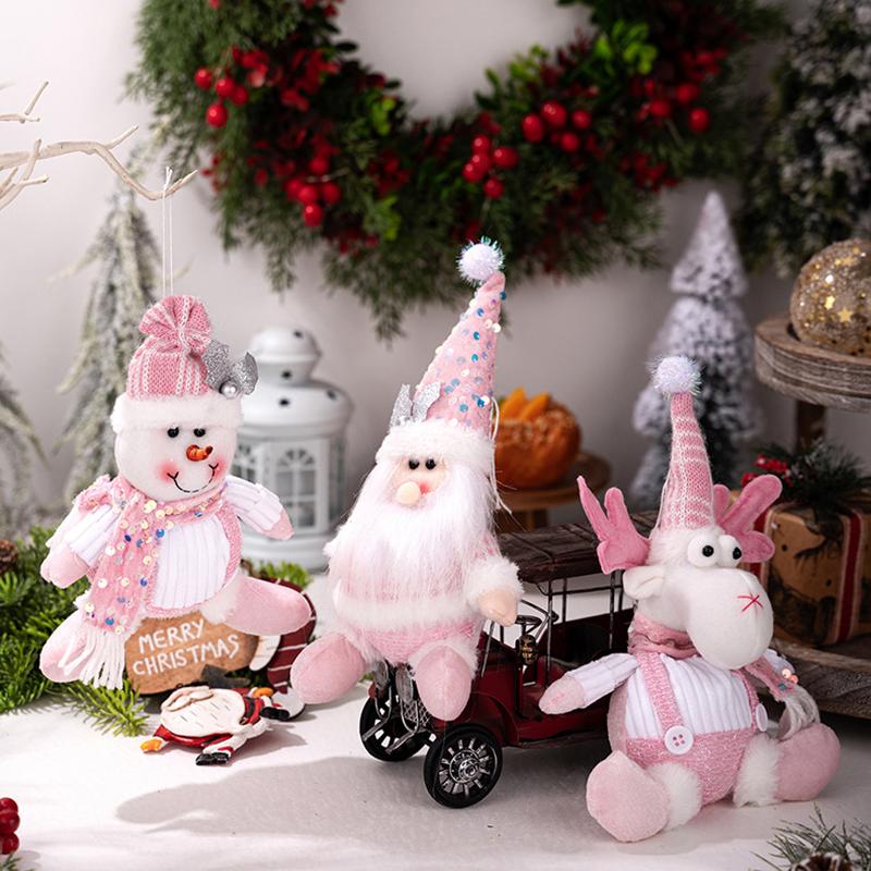 Christmas Tree Hanging Ornaments, Christmas Tree Doll Decoration, Cute Santa Claus Hanging Pendant For Walls Windows Doors