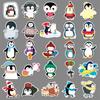 50 Pinguin Doodle Cartoon Tier Kinder Gag Karte Handkonto DIY Skateboard Koffer Aufkleber Wasserdicht