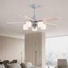 Nordic Style Silent Ceiling Fan Light with Chandelier for Living Room, Bedroom, or Restaurant.
