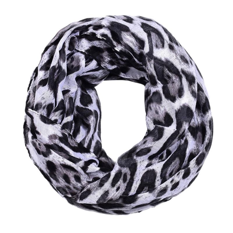 

Leopard Print Scarf Head Wrap Soft Breathable Voile Shawl Multifunctional Neck Warmer For Outdoor Sports Four Season белый