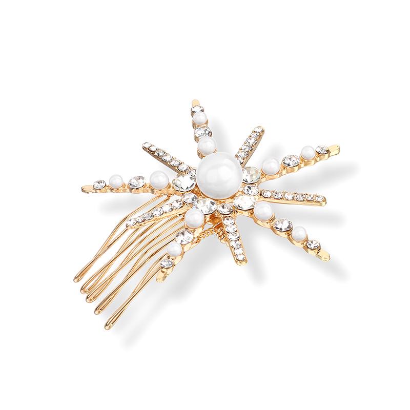 E-commerce, retro flower hairpin bangs clip, Korean version of small fresh creative pearl one-word clip