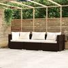 Day and Night - Day and Night 3-seater Garden Sofa with Brown Synthetic Rattan Cushions
