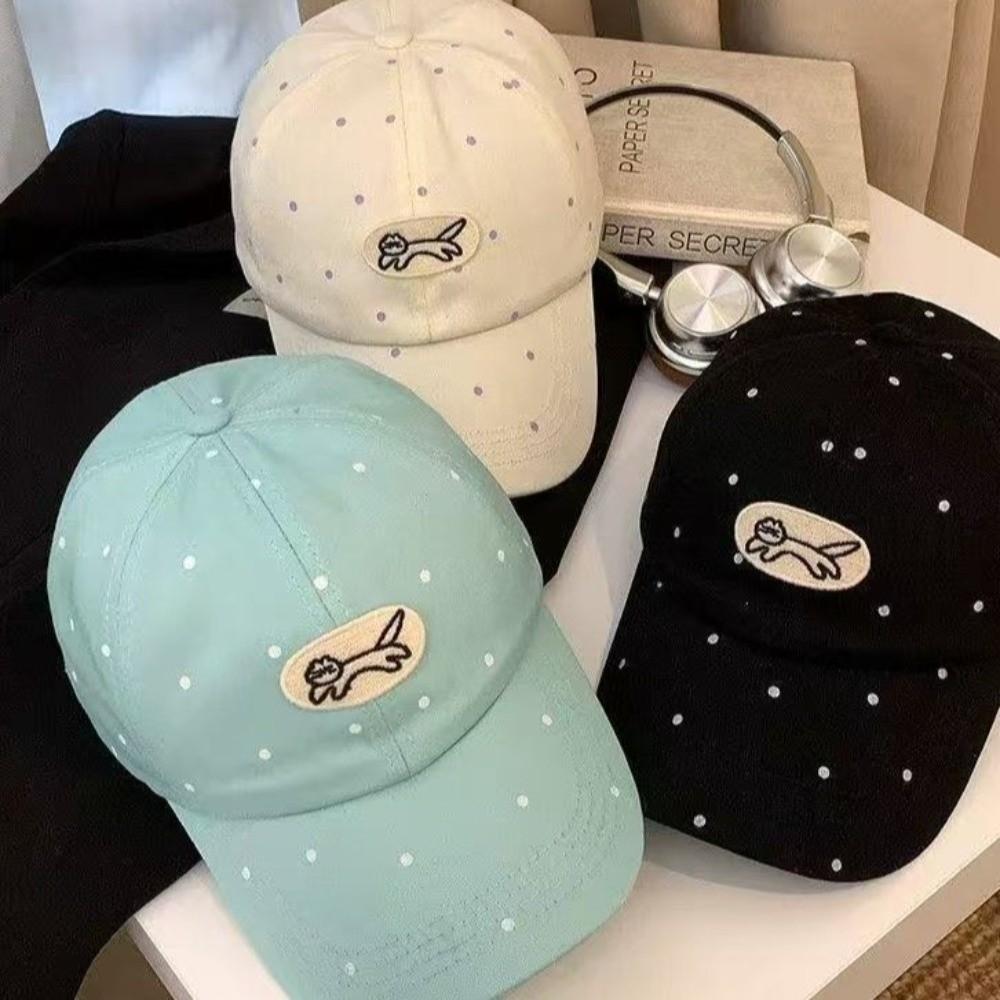 Polka Dots Baseball Hat Embroidered Sun Hats New Peaked Cap Outdoor