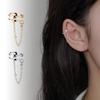 Sparkling Diamond Personalized Doublelayer Chain Cold Style Ear Clip Women Men