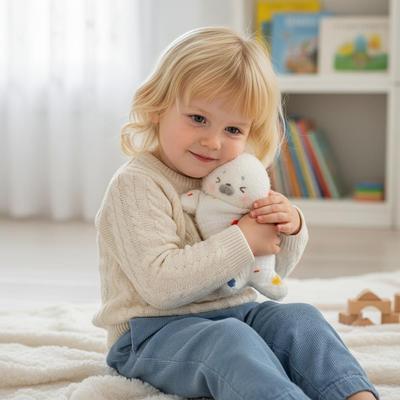 Cute Seal Stress Relief Plush Toy with Hanging Rope Funny Sensory Bean Bag for Kids And Stress Relief