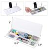 Mini Desk Whiteboard with Storage - Multi-Purpose Glass Board, Small, Mini Size, Freestanding Tabletop, for Office, Home, Kids, and School