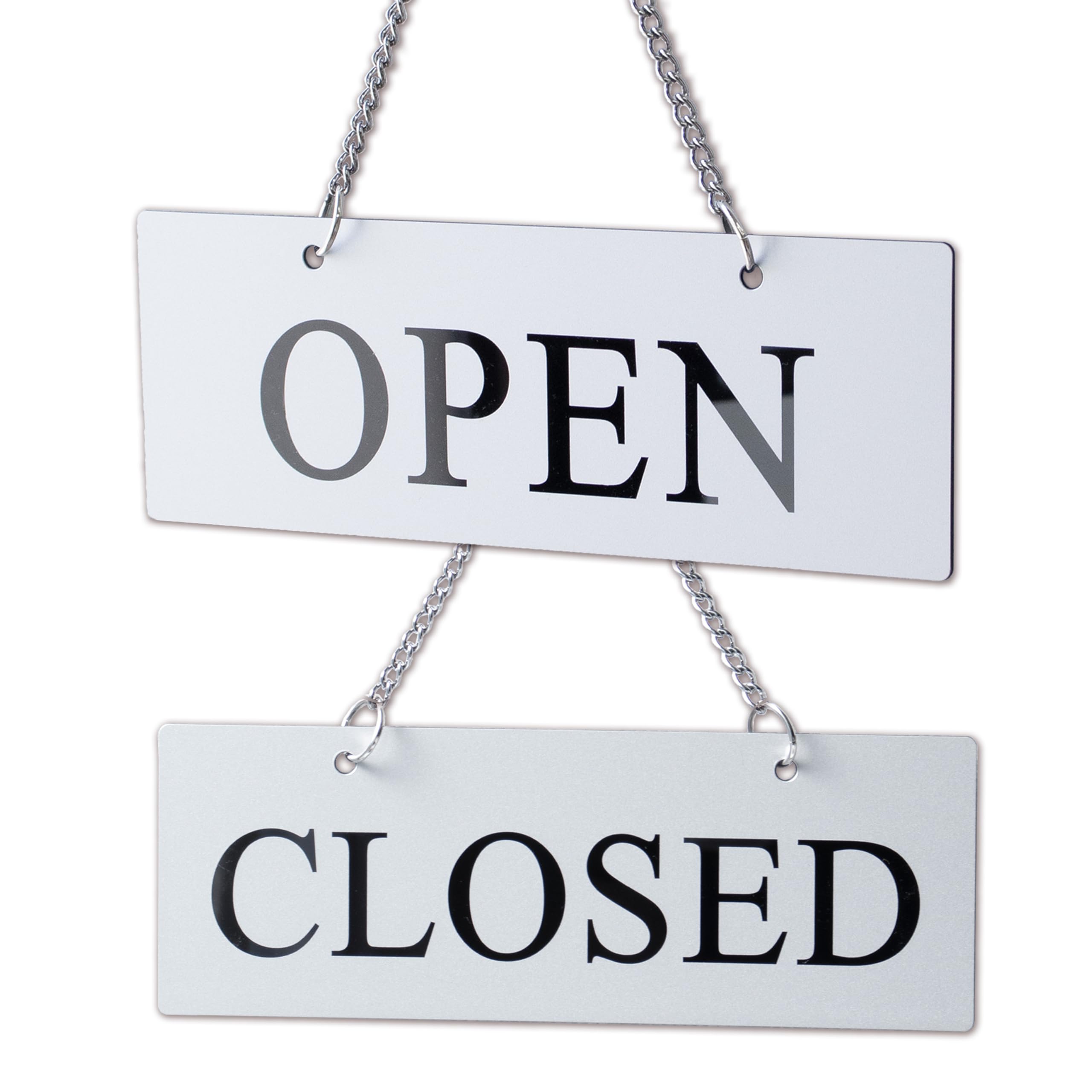 

Katachi Lab Open/Close Sign, Silver, Times New Roman, 23cm x 8cm