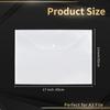 10 Pcs 11x17 Inch Document Folder Organizers with Snap Closure Clear File Oversized Envelope File Folder for Office School Home