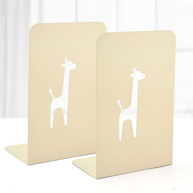 

2Pcs Simple Metal Book Stand Desktop Non-slip Bookend Student Book Organizer Bookends Large Thickened Books Storage Rack