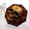 Day of the Dead Skull Art Print - Dia de los Muertos Decor Umbrella, Portable 3-Fold Compact Umbrella for Men & Women R151
