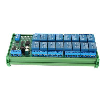 RS485 Relay Board 12V 16 Channel Remote Control PLC Expansion Board for Current Monitoring with Din