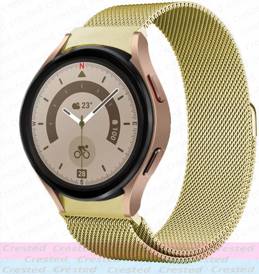 Milanese Loop Strap For Samsung Galaxy Watch 5/6/4 Classic/44mm 40mm 46mm No Gaps Metal Bracelet Galaxy Watch 5 pro 45mm Band