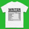 Writer Nutritional Facts Mens T-Shirt Womens Tops Tees
