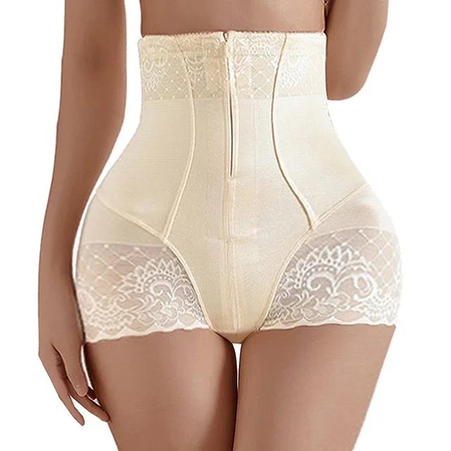 2023 New Tummy Control Panties Women Zipper Body Shaper High Waist Shaper Pants Seamless Shapewear Postpartum Panties XL
