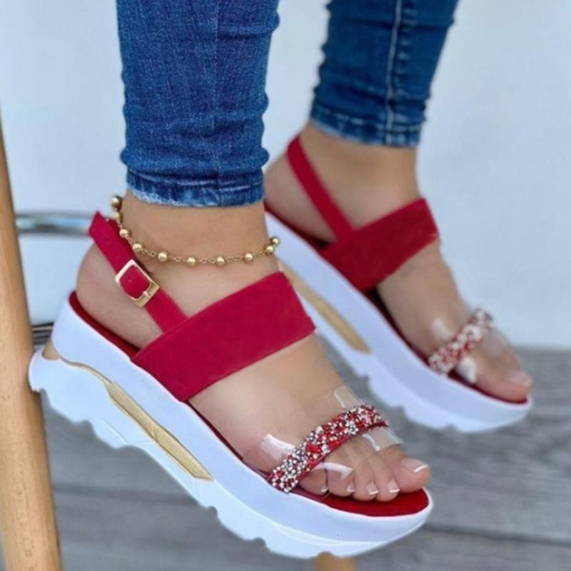 

Женские сандалии, летние босоножки на каблуке и танкетке, женская обувь с открытым носком на платформе, Sandalias Mujer, брендовая обувь на каблуке, роскошная обувь 2022