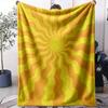 Abstract Sunny Throw Soft Flannel AC Blanket Lightweight Summer Nap Throw Cozy  Blanket for Sofa Bed Travel Home