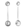 Stainless Steel Long Measuring Spoons, Set of 2, Dishwasher Safe, for Measuring Seasonings, Coffee, Flour, and Baking.