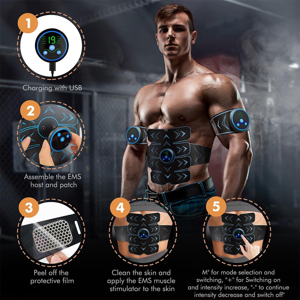 EMS Plasture pentru Mușchii Abdominali Exerciții și Fitness Antrenor Muscular Dispozitiv de Masaj Abdominal pentru Ameliorarea Oboselii