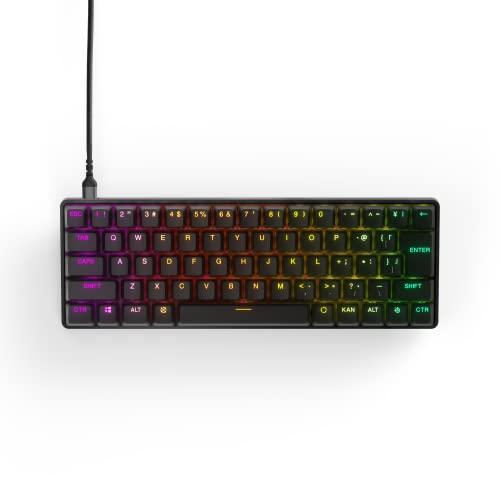 SteelSeries Apex Pro Mini JP Wired Gaming Keyboard with Rapid Triggers, Japanese Layout, OmniPoint Switches, 2-in-1 Action Keys, Black (Product Code: