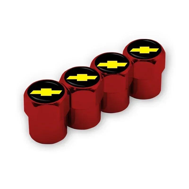 4Pcs Car Aluminum Metal Wheel Tire Valve Caps Car Accessories For Chevrolet Colorado Cruze Spark Captiva Malibu Trax Aveo Camaro