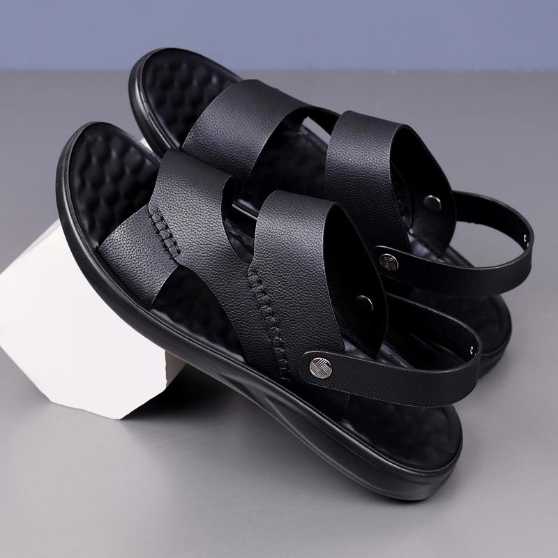 Summer Men's Business Sandals Massage Sole Men's Leather Sandals Outdoor Beach Sandals Factory Direct Sales designer sandals