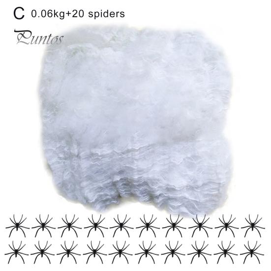 20/40/60/100/120/200/300g śmieszne realistyczne przydatne sztuczna pajęczyna uniwersalna imitacja pajęczej sieci dekoracja na Halloween