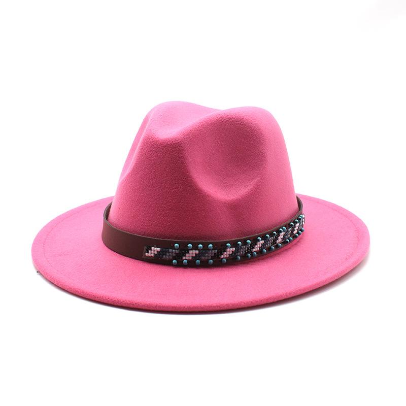 British Woolen Jazz Top Hat Men And Women Big Eaves Hat Big Eaves Felt Hat Trendy Hat