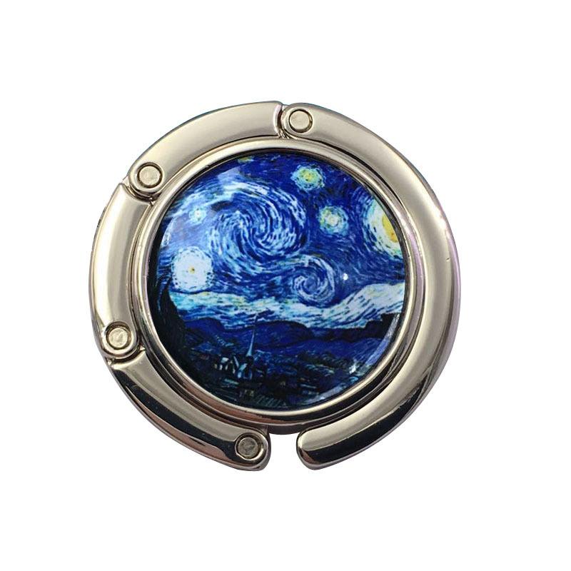 

Portable Compact Round Folding Purse Hook Stylish Table Edge Hanger Foldable Handbag Holder Convenient and Space Saving Accessory One Size