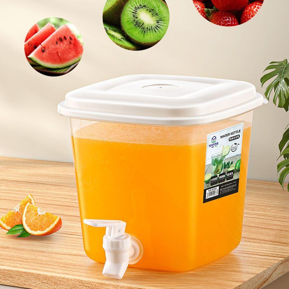 With Lid Refrigerator Cold Water Kettles Faucet Kitchen Storage Bucket New Drink Dispenser