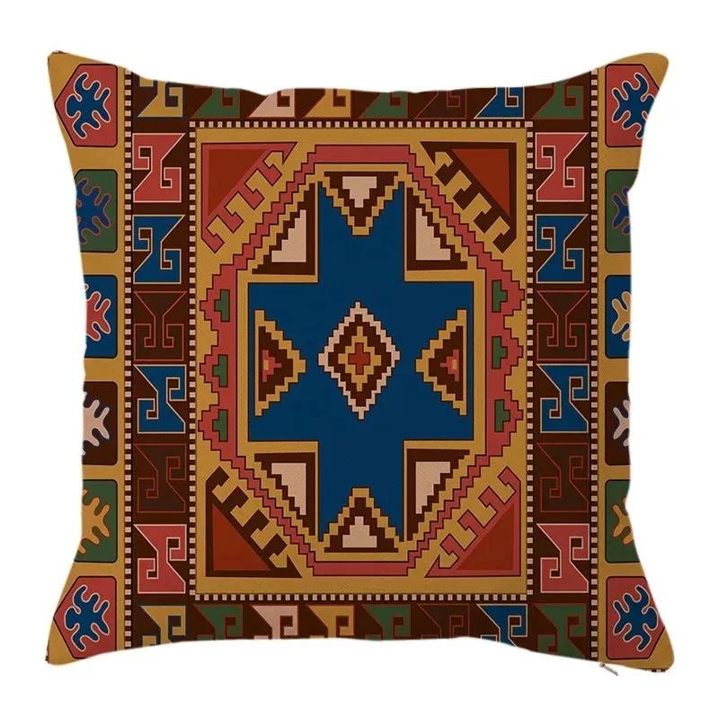 Abstract Multicolor Pillowcase Elegant Luxury Living Room Sofa Ethnic Mystical Pattern Cushion Cover