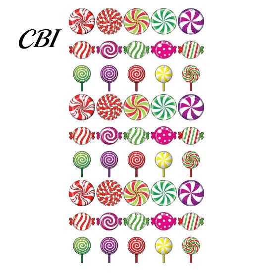 Colorful Lollipop Pendants Wooden Christmas Balls, Candy Stripe Tree Hanging Ornaments, Ornaments Macaron Color Festive Pendant for Holiday Home Party