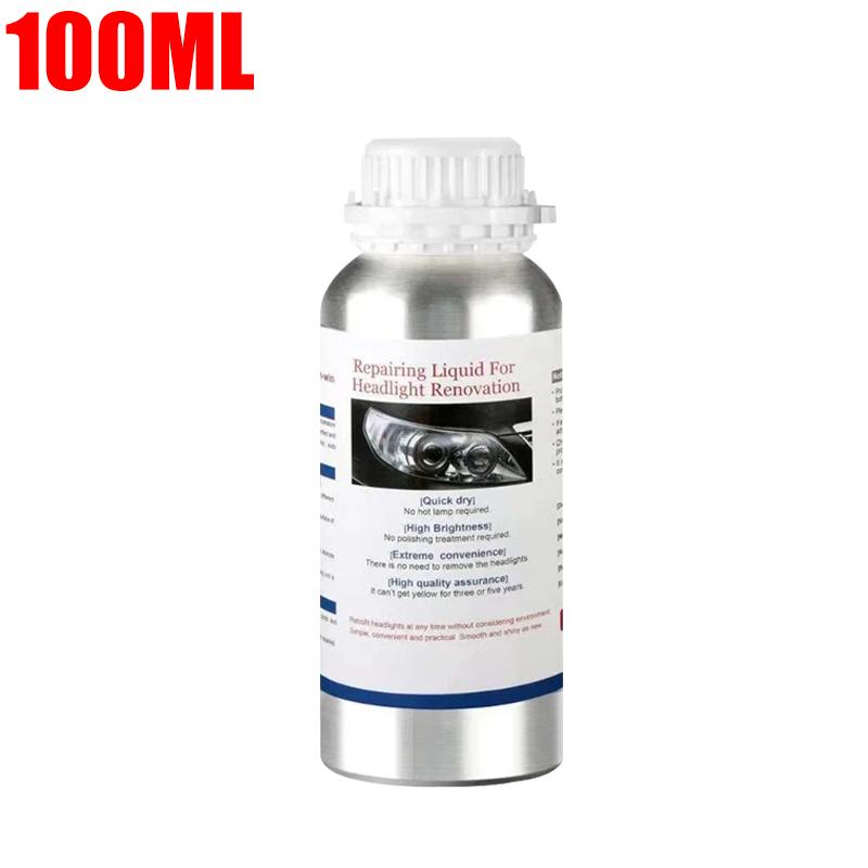 Car Headlight Repair Liquid Scratch Repair Agent 50ML/100ML Repair Equipment Clean Headlights Liquid Polymer Lamps Regeneration