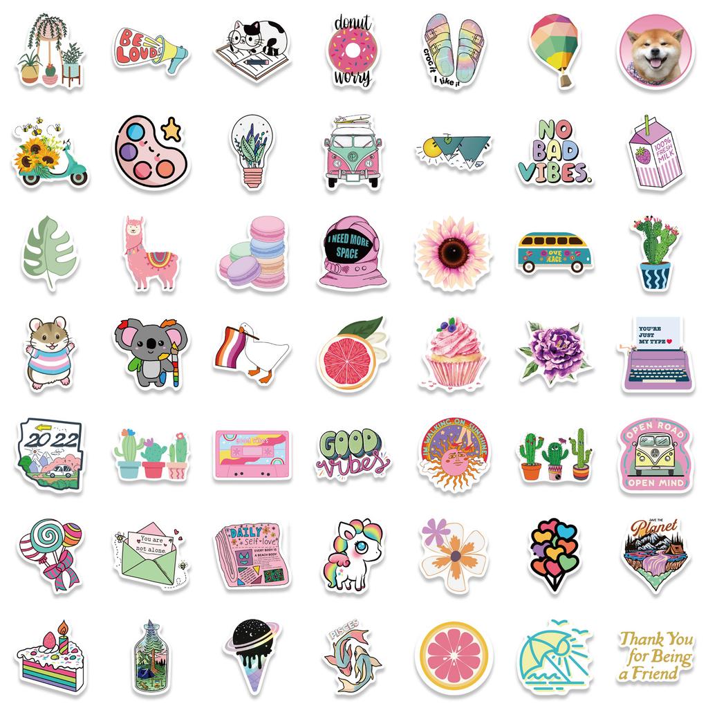 100 Cartoon Life Graffiti Stickers Personalized Decoration Motorcycle Suitcase Waterproof Stickers