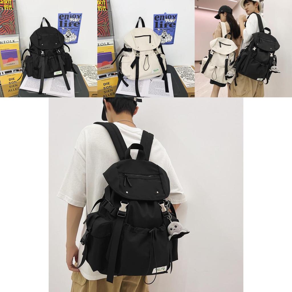 Unisex Fashion Nylon Daypack With Multiple Compartments And Cushion Straps For Daily Use