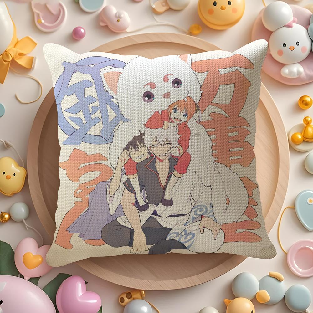 Science Fiction Comics Gintama-Anime Pillow Case Pattern Printed Pillowcase for Living Room Sofa Cushion Cover & Bedroom Decor