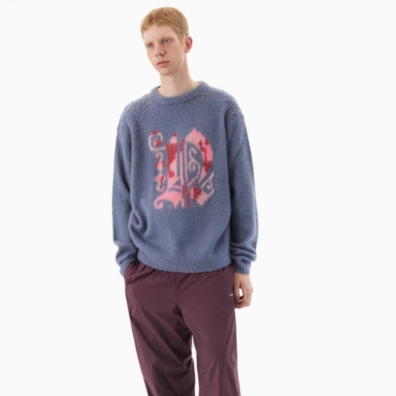 ThisisNeverthat FortuNa N Logo Sweater Navy