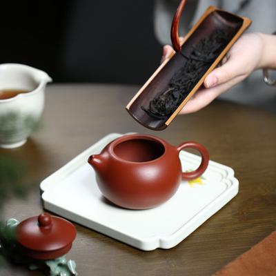 Tetera Xishi hecha a mano de 210ml, tetera de barro Dahongpao de mineral crudo, tetera de arcilla púrpura Yixing, juego de té Zisha maestro chino, regalo de colección