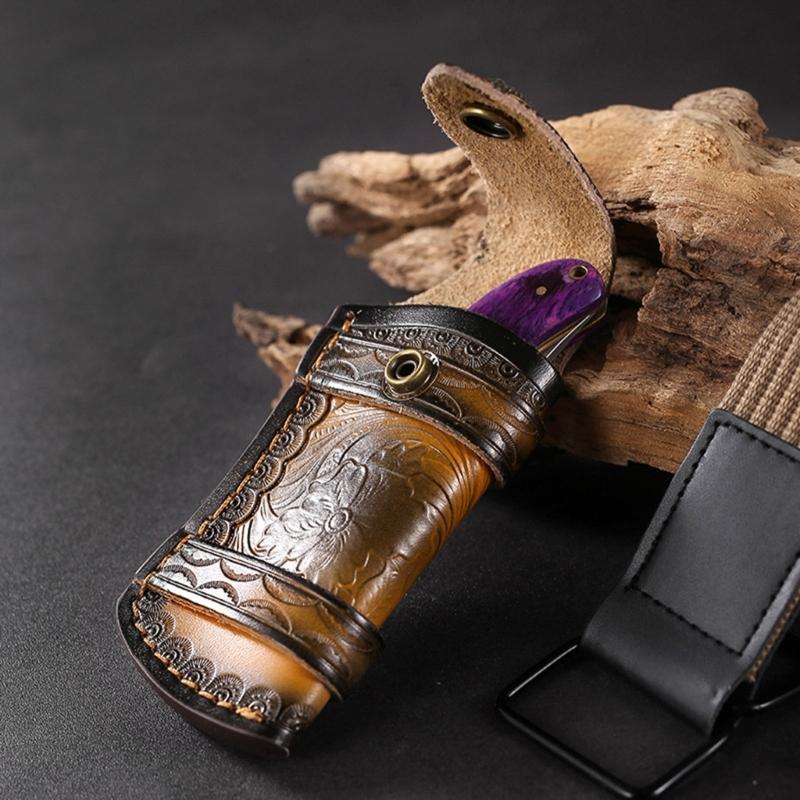 Hunting Knife Sheaths Straight Waterproof Knife Holsters Universal Leather Sheath Waist Hanging for Outdoor Bushcrafts