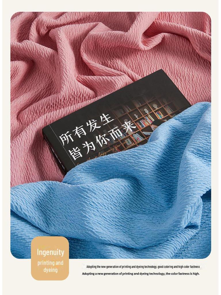 Wrinkled Wave Pattern Stretch Fabric - Tripe Knitted, 280g, Small Mountain Peak Design