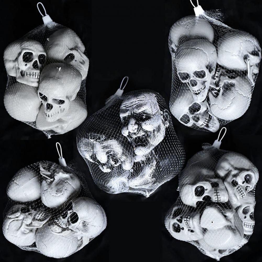 Horror-themed Home Decor Realistic Skulls Pendant Table Decor Set for Halloween Bar Home Party Spooky Skeleton for Decoration