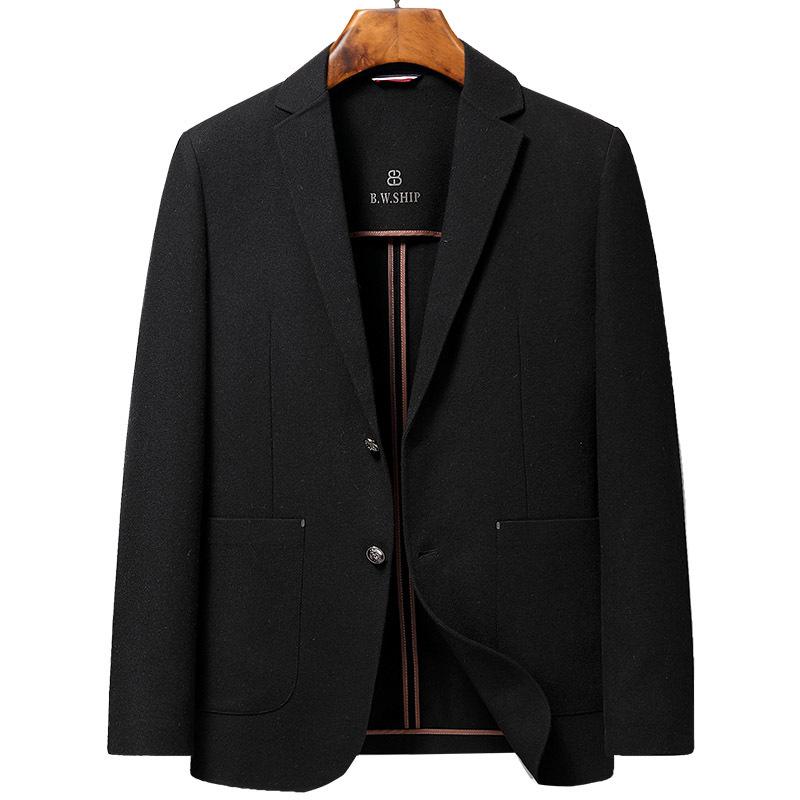 

Костюм мужской осенне-зимний новый стиль без подкладки шерстяной повседневный однобортный мужской пиджак 4XL