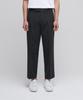 Wide Hidden Banding Crop Slacks [Charcoal Gray]