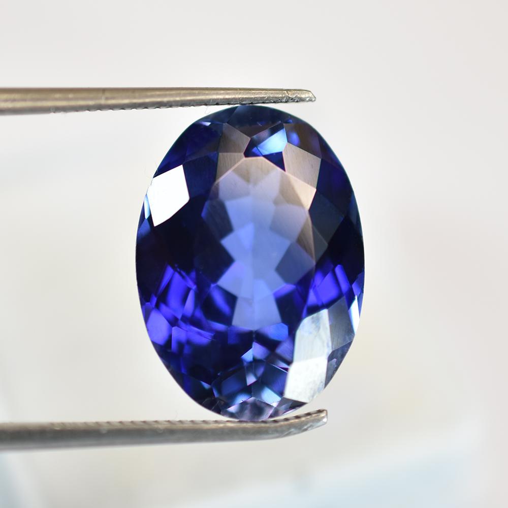 Natural 11.85 Ct BLUE Tanzanite OVAL cut Certified Loose Gemstone For Him/ Her
