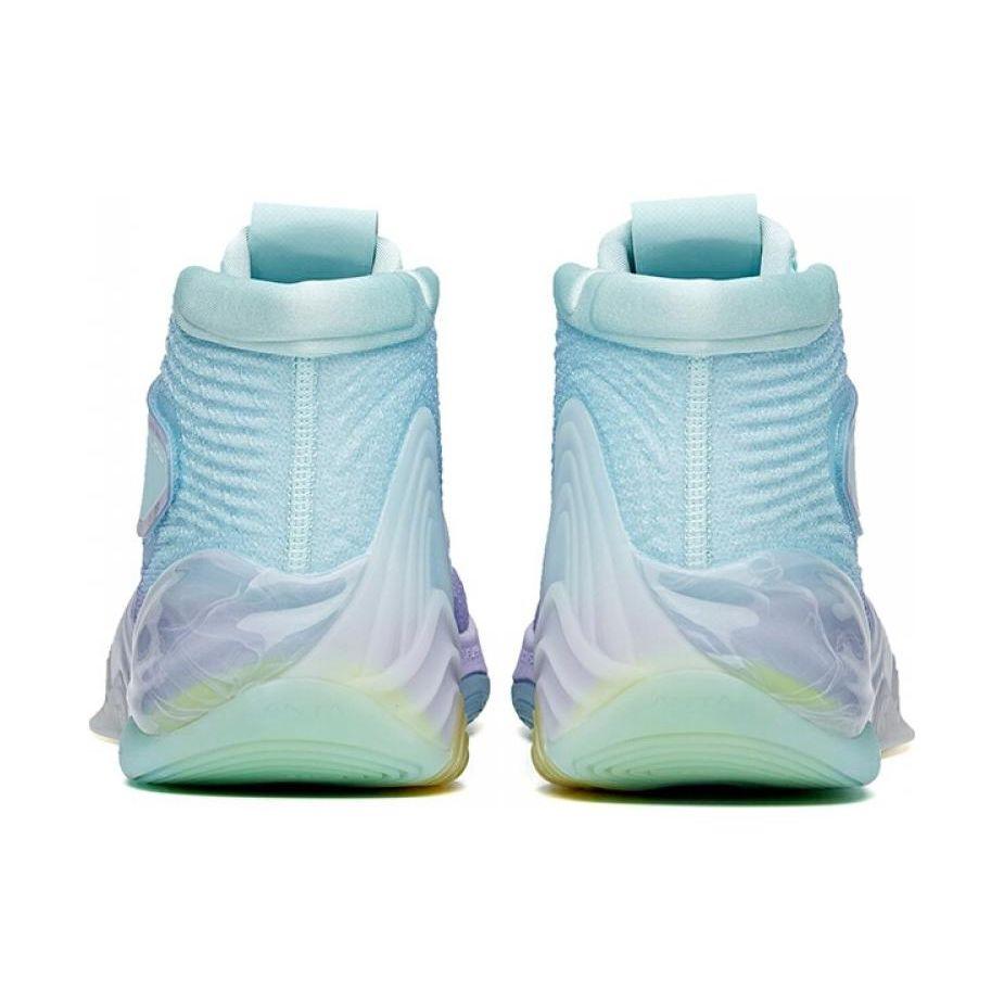 Anta KT6 Comfortable Daily Shock Absorption Non-Slip Wear-Resistant High-Top Basketball Shoes Men Sneakers Blue Purple White 112121101-1